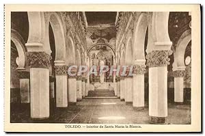 Carte Postale Ancienne Toledo Interior de Santa Maria la Blanca