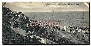 Carte Postale Ancienne Folkestone The Bathing Ground