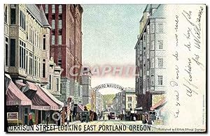 Carte Postale Ancienne Street Looking East Portland Oregon