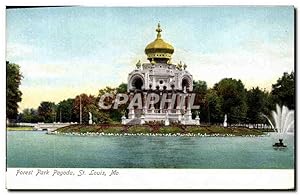Carte Postale Ancienne Forest Park Pagoda St Louis