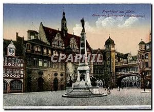 Bild des Verkufers fr Carte Postale Ancienne Frankfurt am Main Romer Und Rathaus zum Verkauf von CPAPHIL