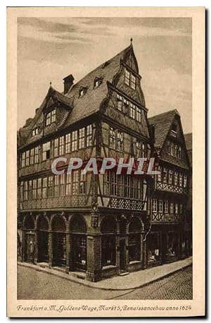 Bild des Verkufers fr Carte Postale Ancienne Frankfurt a M Goldene Wage zum Verkauf von CPAPHIL