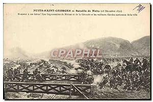 Bild des Verkufers fr Carte Postale Ancienne Nuits Saint Georges Bataille de Nuits 18 decembre 1870 Militaria zum Verkauf von CPAPHIL