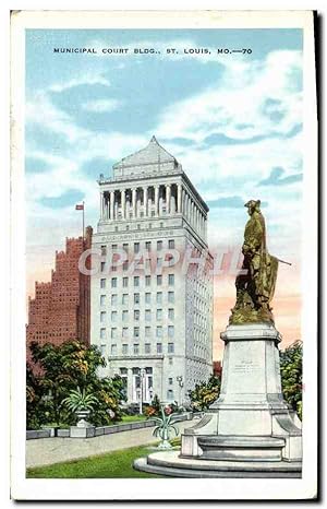 Carte Postale Ancienne Municipal Court Bldg St Louis