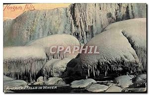 Carte Postale Ancienne American Falls In Winter