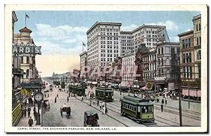 Seller image for Carte Postale Ancienne Canal Street The Shopper's Paradise New Orleans Tramway for sale by CPAPHIL