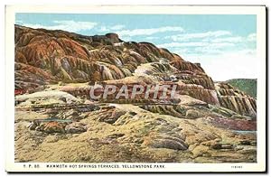 Carte Postale Ancienne Mammoth Hot Springs Terraces Yellowstone Park