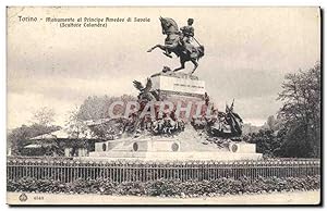 Bild des Verkufers fr Carte Postale Ancienne Torino Monumento al Principe Amedeo Di Savoia zum Verkauf von CPAPHIL