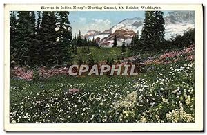 Seller image for Carte Postale Ancienne Flowers In Indian Henry's Hunting Ground Mt Rainier Washington for sale by CPAPHIL