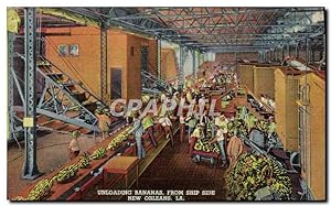 Seller image for Carte Postale Ancienne Unloading Bananas From Ship Side New Orleans for sale by CPAPHIL
