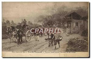 Imagen del vendedor de Carte Postale Ancienne Guerre 1914 Atrocites Allemandes Paysans Fuyant Devant Fincendie De Ieur Village Militaria a la venta por CPAPHIL