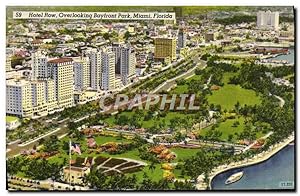 Carte Postale Ancienne Hôtel Row Overlooking Bayfront Park Miami Florida