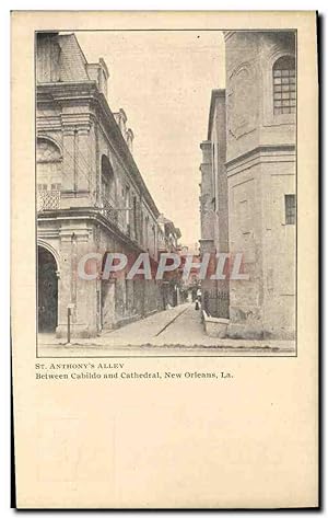 Seller image for Carte Postale Ancienne St Anthony's alley Between Cabildo and Cathédrale New Orleans for sale by CPAPHIL