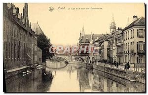 Carte Postale Ancienne Gand La Lys et le Quai des Dominicains