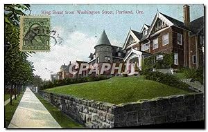 Carte Postale Ancienne King Street From Washington Street Portland Ore