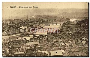 Carte Postale Ancienne Liege Panorama Des Ponts