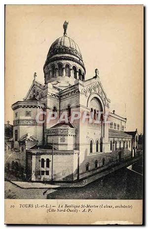 Bild des Verkufers fr Carte Postale Ancienne Tours La Basilique St Martin zum Verkauf von CPAPHIL