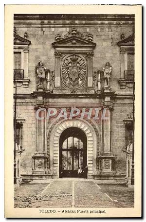 Carte Postale Ancienne Toledo Alcazar Puerta Principal