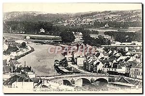 Carte Postale Ancienne Château Thierry Les Deux Ponts Sur La Marne