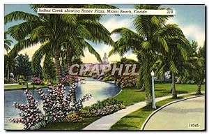 Carte Postale Ancienne Indian Creek Showing Roney Plaza Miami Beach Florida