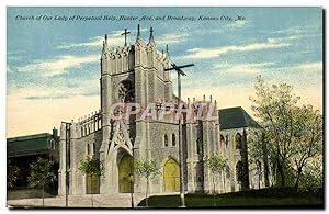 Carte Postale Ancienne Church Of Our Lady Of Perpetual Help Hunter Ave And Broadwap Kansas City Mo