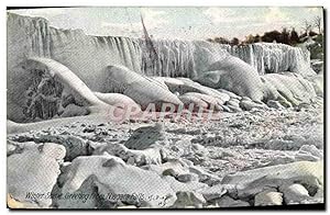 Carte Postale Ancienne Niagara Falls Winter Scene Greeting from Niagara Falls