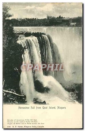 Carte Postale Ancienne Horseshoe Fall From Goat Island Niagara Falls