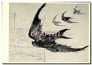 Seller image for Carte Postale Moderne Vincent van Gogh Etude des hirondelles volantes Oiseaux for sale by CPAPHIL