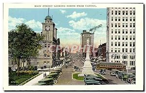 Carte Postale Ancienne Main Street Looking North From Capitol