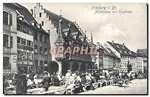 Carte Postale Ancienne Freiburg Br Marktplatz mit Kaufhaus