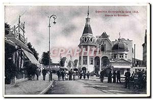 Carte Postale Ancienne Exposition Universeite de Gand 1913 Avenue du Belvedere