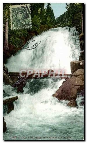 Carte Postale Ancienne Rock Creek Falls Near Missoula Montana