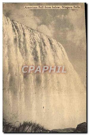 Carte Postale Ancienne Niagara Falls American Fall From Below
