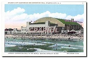 Carte Postale Ancienne Atlantic City Auditorium and Convention Hall