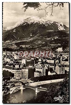 Seller image for Carte Postale Moderne Les Belles Alpes françaises Grenoble vue Sur Le Ville Et Le Moucherotte for sale by CPAPHIL