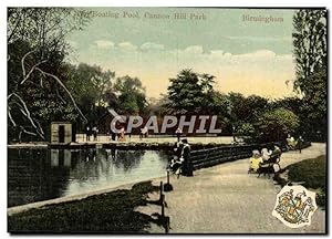 Carte Postale Ancienne Boating Pool Cannon Hill Park Birmingham