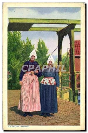 Carte Postale Ancienne Volendam Folklore