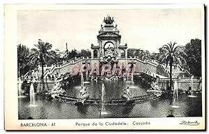 Carte Postale Ancienne Barcelona Parque de la Ciudadela Cascada