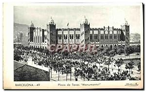 Carte Postale Ancienne Barcelona Plaza De Toros Monumental