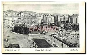 Carte Postale Ancienne Barcelona Plaza Calvo Sotelo