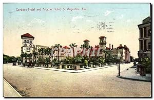 Carte Postale Ancienne Cordova Hôtel and Alcazer Hôtel St Augustine Fla