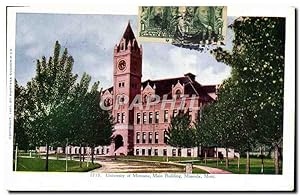 Carte Postale Ancienne University Of Montana Main Building Missoula Mont