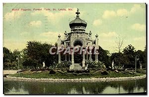 Carte Postale Ancienne Band Pagoda Forest Park St Louis