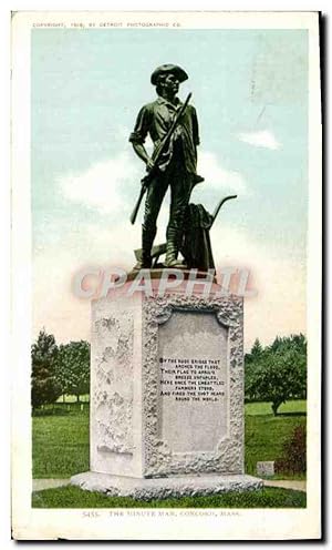 Seller image for Carte Postale Ancienne The minute man Concord Mass for sale by CPAPHIL