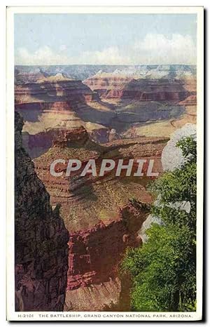 Seller image for Carte Postale Ancienne Arizona The Battleship Grand Canyon National Park for sale by CPAPHIL