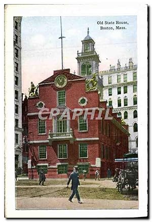 Carte Postale Ancienne Old State House Boston Mass North station