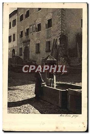 Image du vendeur pour Carte Postale Ancienne Mon beau Pays Enfant Fontaine mis en vente par CPAPHIL