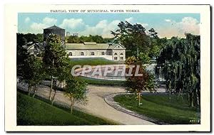 Carte Postale Ancienne Partial View Of Municipal Water Works Sunset on the lake Forest Lake Club