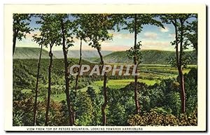 Carte Postale Ancienne View From Top Of Peter Mountain Looking Towards Harrisburg State Capitol a...