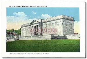 Carte Postale Ancienne The Confederate Memorial Institute Richmond Va Lee Monument and Monument A...